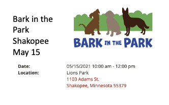 Bark In The Park  Shakopee Chamber Of Commerce